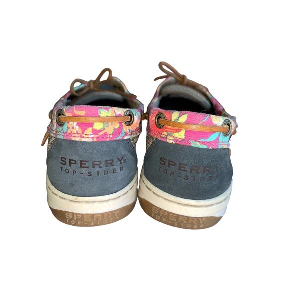 Sperry Boat Shoes US 7.5 Floral Angelfish STS91741 Topsider Loafers Slip On EUC - Picture 4 of 7